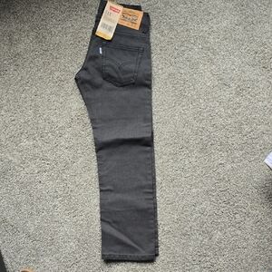 Levi's 511 Boys Dark Gray Pants NWT Size 8 Regular 24 X 22 Slightly Tappered Leg
